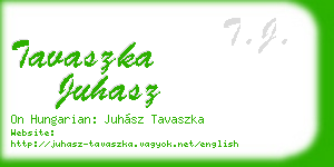 tavaszka juhasz business card